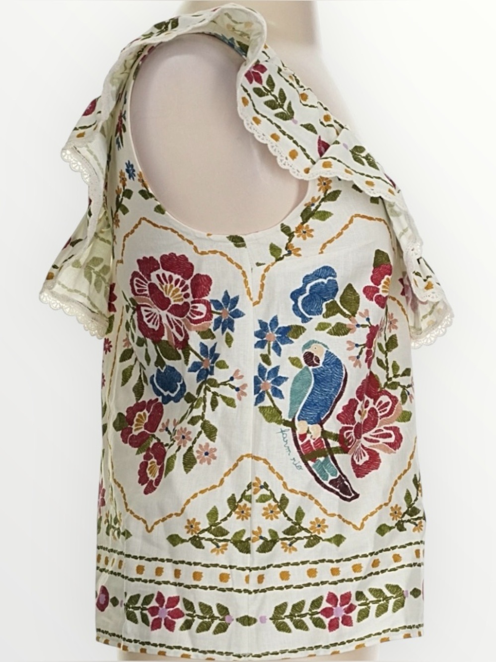 Sézane X FARM RIO Gold Blouse in Jardim Romatico FR 34 / US 2 - Picture 12 of 16